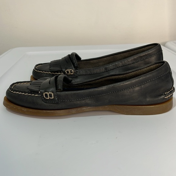 Sperry Women's Leather Penny Loafers Charcoal Black Size 8 Top Sider Preppy Lux - Picture 7 of 15